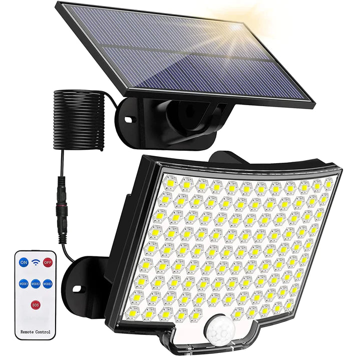 Holofote Solar LED 800W com 3 Cabeças